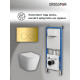 Комплект 3 в 1: Grossman инсталляция 900.K31.01.000+клавиша 700.K31.01.300.300 золото глянцевый+унитаз GR-4478S