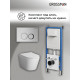 Комплект 3 в 1: Grossman инсталляция 900.K31.01.000+клавиша 700.K31.01.110.110 хром матовый+унитаз GR-4478SQ