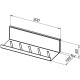 Полка Aquanet Магнум 30x8 черная матовая, открытая