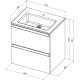 Тумба под раковину Allen Brau Eclipse 60 1.E1001.WM 2.0 белый матовый