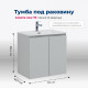 Тумба под раковину Aquanet Алвита new 70 2 дверцы, серый