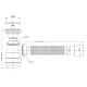 Сифон для раковины серый Aquanet d40/50