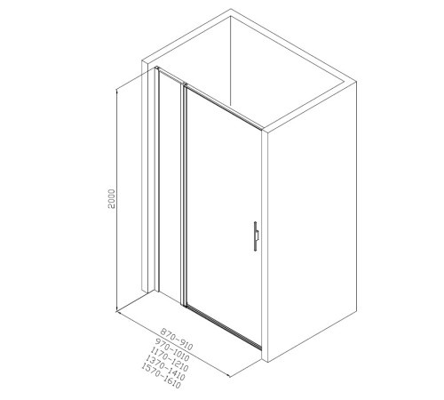 Душевая дверь Allen Brau Priority 160 3.31039.BBA черный браш