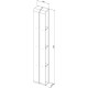 Полка Aquanet Магнум 20x130 белая матовая, вертикальная