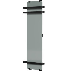 Полотенцесушитель электрический Allen Brau Infinity 140x44 с зеркалом, рейлингом 2.0 и креплением, черный матовый