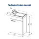 Тумба под раковину Aquanet Нота 40 L (Moduo) белый