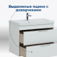 Тумба под раковину Aquanet Ирис new 50 белый глянец (2 ящика)