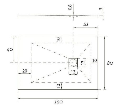 Душевой поддон Aquanet Pleasure 120x80