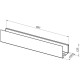 Полка Aquanet Магнум 60x12 черная матовая
