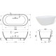 Ванна из искусственного мрамора Aquanet Family Stone 170х80