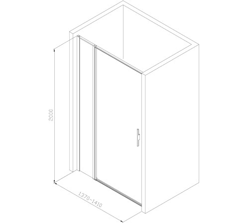 Душевая дверь Allen Brau Priority 140 3.31010.00G хром