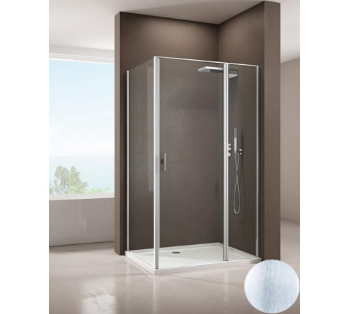 Душевой уголок Allen Brau Priority 100x90 3.31029.BA + 3.31044.BA серебро браш
