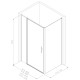 Душевой уголок Allen Brau Priority 120x80 3.31007.00 + 3.31013.00 хром