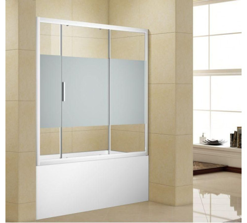 Шторка на ванну Aquanet Practic AE10-B-180H150U-CP, прозрачное стекло