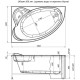 Акриловая ванна Aquanet Mayorca 150x100 L