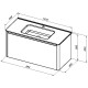 Тумба под раковину Allen Brau Gravity 100 1.370014.CGM олива матовый