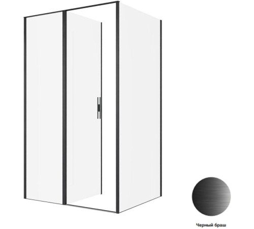Душевой уголок Allen Brau Priority 120x80 3.31009.BBA + 3.31015.BBA черный браш