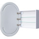 Зеркальный шкаф Aquanet Монте 60 белый, с LED подсветкой