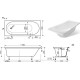 Ванна из искусственного мрамора Aquanet Lotos Stone 170x75