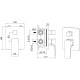 Смеситель для душа Allen Brau Infinity X2 5.21014-31 (с внутренней частью, 2 выхода) черный матовый