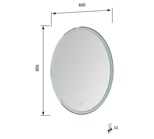 Зеркало Aquanet Комо New 60 LED