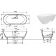 Ванна из искусственного мрамора Aquanet Family Stone 160х75