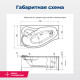 Акриловая ванна Aquanet Palma 170x90/60 L (с каркасом)