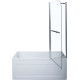 Шторка на ванну Aquanet SG-1200, прозрачное стекло