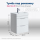 Тумба под раковину Aquanet Ирис new 50 белый глянец (2 ящика)