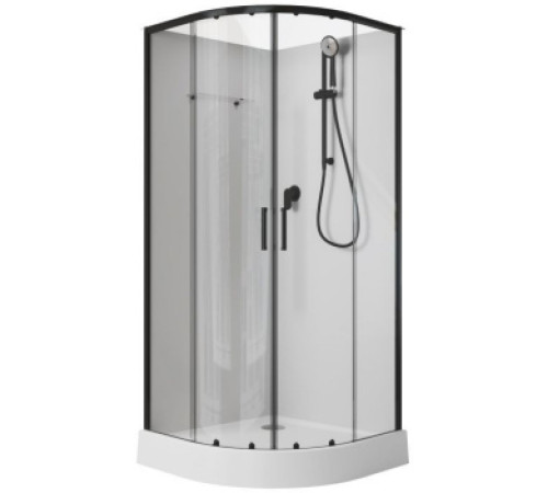 Душевая кабина Aquanet Passion EVO R Black 80x80