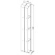 Полка Aquanet Магнум 15x100 черная матовая, вертикальная