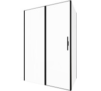 Душевой уголок Allen Brau Priority 140x80 3.31036.BBA + 3.31042.BBA черный браш