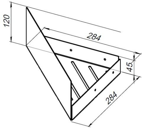 Полка Aquanet Магнум 28x28 белая матовая, угловая