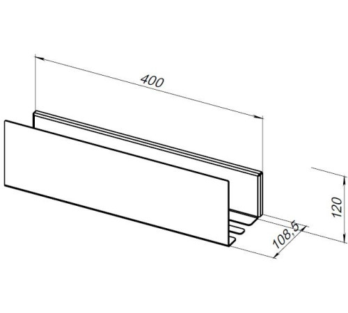 Полка Aquanet Магнум Н 40x12 черная матовая