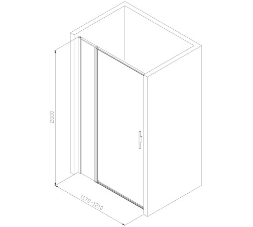 Душевая дверь Allen Brau Priority 120 3.31007.00 хром