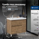 Тумба под раковину Aquanet Nova Lite 2.0 90 напольная, дуб рустикальный, левая