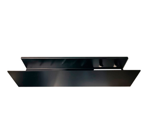 Полка Aquanet Магнум Н 50x12 черная матовая, с крючками