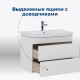 Тумба под раковину Aquanet София 80 белый глянец (2 ящика)