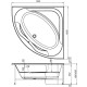 Каркас сварной для акриловой ванны Aquanet Vista 150x150