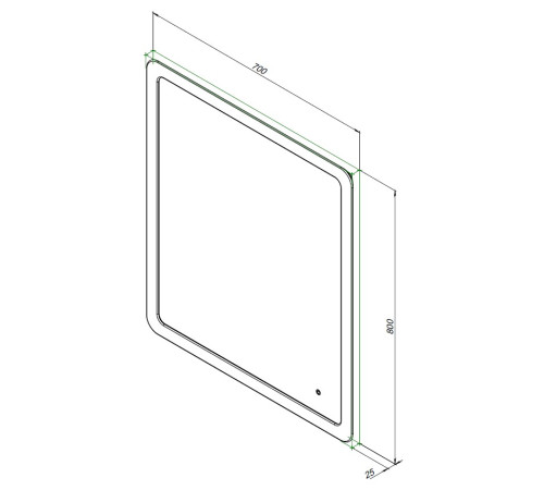 Зеркало Aquanet Ирис 70 с подсветкой LED
