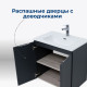 Тумба под раковину Aquanet Алвита New 60 2 дверцы, антрацит