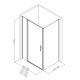 Душевой уголок Allen Brau Priority 160x90 3.31038.BA + 3.31044.BA серебро браш