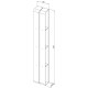 Полка Aquanet Магнум H 20x130 черная матовая, вертикальная