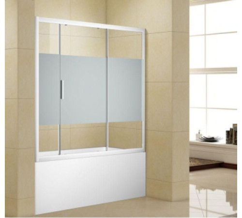 Шторка на ванну Aquanet Practic AE10-B-180H150U-CP, прозрачное стекло