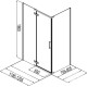Душевой уголок Aquanet Logic RC1200 AE32-S-120x80U-CT 1200x800, прозрачное стекло