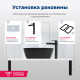 Раковина накладная Aquanet Fine-1-MB 50 черный матовый