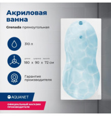 Акриловая ванна Aquanet Grenada 180x90 (с каркасом)