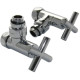 Вентиль для полотенцесушителя Aquanet 3/4" x 1/2"г/ш, угловой крест, отражатель SMT8200SCH0405/2C