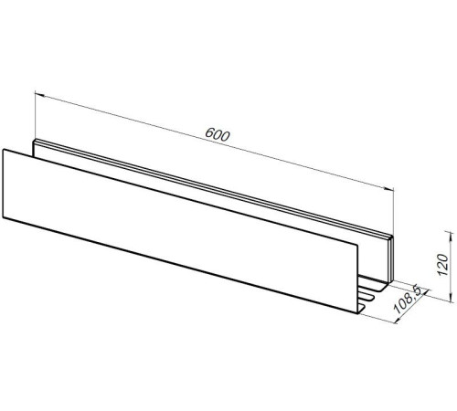 Полка Aquanet Магнум Н 60x12 черная матовая