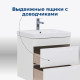 Тумба под раковину Aquanet София 60 белый глянец (2 ящика)